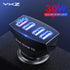 YKZ Car Charger Quick Charge QC 3.0 Car-Charger 4 Ports Fast Car phone Charger Phone Car USB Charger for Samsung Xiaomi iPhone