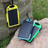 Solar 12000mAh power bank Portable Solar Panel Dual USB Battery Pack Charger Charging LED Battery Charger For iphone5 6 7 8 X