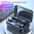 TWS Wireless Bluetooth 5.0 Earphones 2200mAh Charging Case Wireless Headphones Waterproof Headset With Microphones Sport Earbuds
