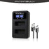 LP-E12 LPE12 LP E12 Camera LCD Dual USB Charger for Canon EOX-M M2 M10 M50 M100 100D Kiss X7 SX70 Rebel SL1 DSLR Camera Charger